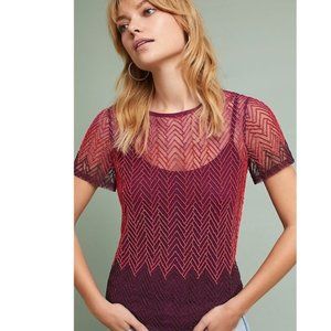 Moulinette Soeurs Anthro Chevron Beaded Top | S